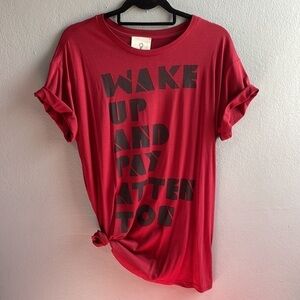 NWT DUBGEE by WHOOPI oversized graphic print modal/cotton T-shirt. Size small.